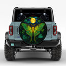 Butterfly Luna Under Moonlight Stained Glass Jeep Car Spare Tire Cover