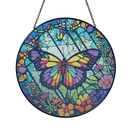 Color Butterfly Stained Glass Suncatcher