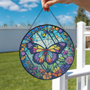 Color Butterfly Stained Glass Suncatcher