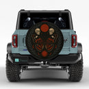 Butterfly Skull Red Admiral Moon Sun Gothic Jeep Car Spare Tire Cover
