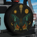 Gothic Luna Moth Butterfly Sun Moon Skull Jeep Car Spare Tire Cover