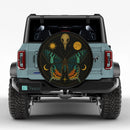 Gothic Luna Moth Butterfly Sun Moon Skull Jeep Car Spare Tire Cover