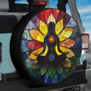 Stained Glass Yoga Chakra Meditation Jeep Car Spare Tire Cover