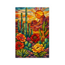 Cactus Stained Glass Jigsaw Puzzle