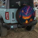 Camfire Starry Night Stained Glass Jeep Car Spare Tire Cover