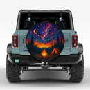 Camfire Starry Night Stained Glass Jeep Car Spare Tire Cover