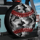 Grey Camouflage Baseball Car Spare Tire Cover