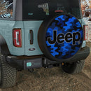 Camo Blue Jeep Car Spare Tire Cover