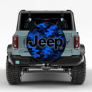 Camo Blue Jeep Car Spare Tire Cover