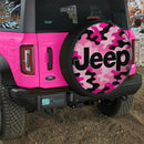 Camo Pink Jeep Car Spare Tire Cover