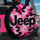 Camo Pink Jeep Car Spare Tire Cover
