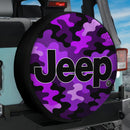 Camo Purple Jeep Car Spare Tire Cover