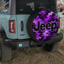 Camo Purple Jeep Car Spare Tire Cover