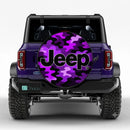 Camo Purple Jeep Custom Wheel Cover With Camera Hole