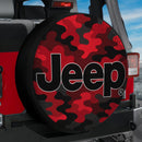Camo Red Jeep Car Spare Tire Cover
