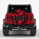 Camo Red Jeep Car Spare Tire Cover