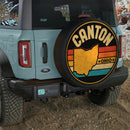 Retro Canton Ohio Map Car Spare Tire Cover