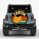 Retro Canton Ohio Map Car Spare Tire Cover