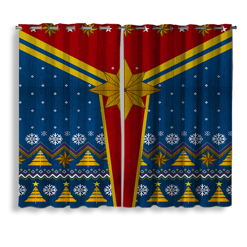 Captain Christmas Window Curtain