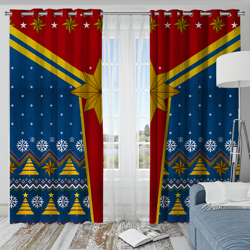 Captain Christmas Window Curtain