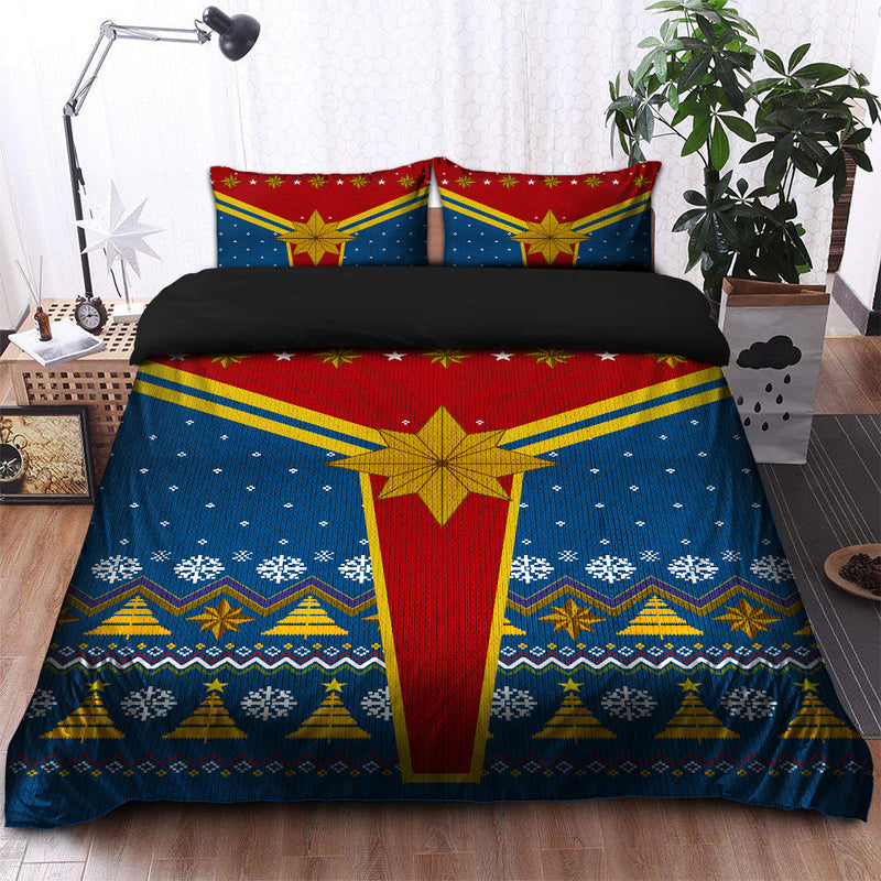 Captain Christmas Bedding Set Duvet Cover And 2 Pillowcases Nearkii