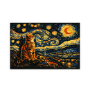 Cat At Starry Night Jigsaw Puzzle