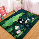Cat Reading In Rainy Rectangular Area Rug