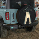 Black Cat With UFO Funny Jeep Car Spare Tire Cover