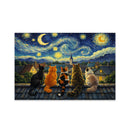 Cats Starry Night Jigsaw Puzzle