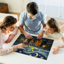 Cats Starry Night Jigsaw Puzzle