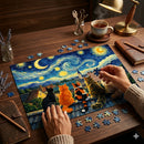 Cats Starry Night Jigsaw Puzzle