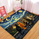 Cats Team Starry Night Rectangular Area Rug