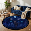 Celestial Moon Deer Carpet Round Rug