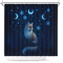 Celestial Moon Fox Shower Curtain