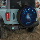 Celestial Moon Fox Car Spare Tire Cover