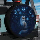 Celestial Moon Fox Car Spare Tire Cover