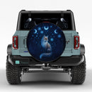 Celestial Moon Fox Car Spare Tire Cover