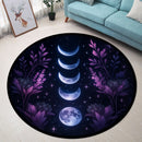 Celestial Moon Lavender Carpet Round Rug