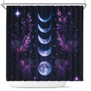 Celestial Moon Lavender Shower Curtain