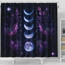 Celestial Moon Lavender Shower Curtain