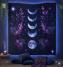 Celestial Moon Lavender Quilt Blanket