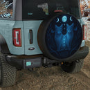 Celestial Twin Cats Moon Phase Car Spare Tire Cover