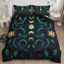 Mystic Serpent & Moon Phase Bedding Set