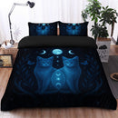 Celestial Twin Cats Moon Phase Bedding Set