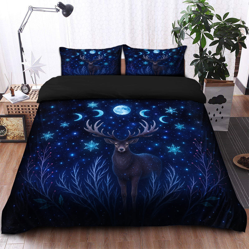 Celestial Moon Deer Bedding Set