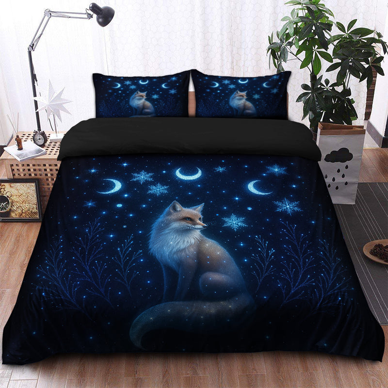 Celestial Moon Fox Bedding Set