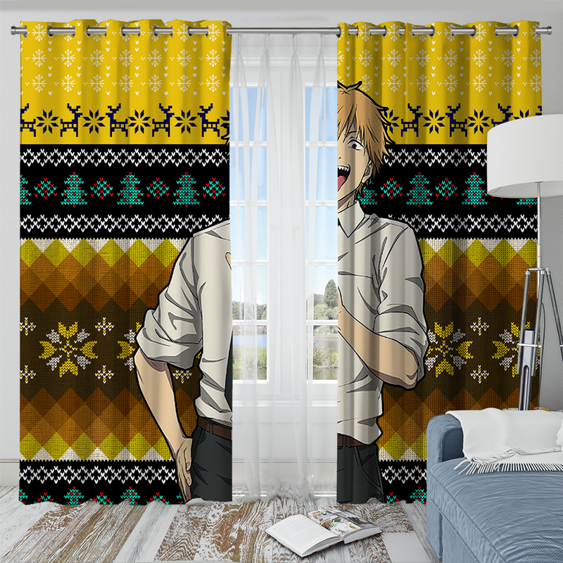 Chainsaw Man Denji Window Curtain