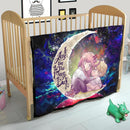 Chainsaw Man Denji x Power Love You To The Moon Galaxy Quilt Blanket Nearkii