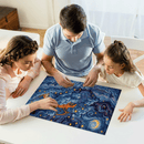 Charizard Dragonite Gengar Cloudy And Starry Night Jigsaw Puzzle