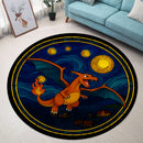 Charizard Pokemon Starry Night Round Rug